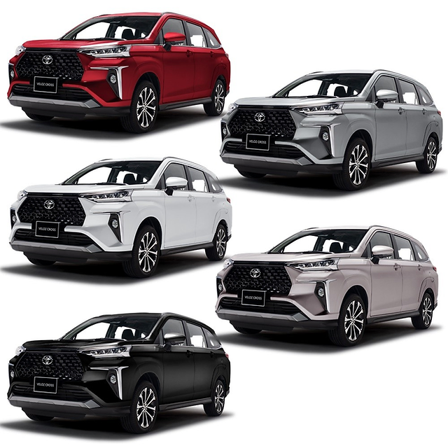 Veloz Cross có 5 màu sắc: Trắng ngọc trai, bạc tím, bạc, đen và đỏ